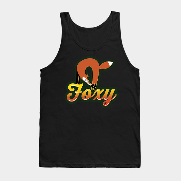 Cute Foxy Fox Tank Top by DanielLiamGill